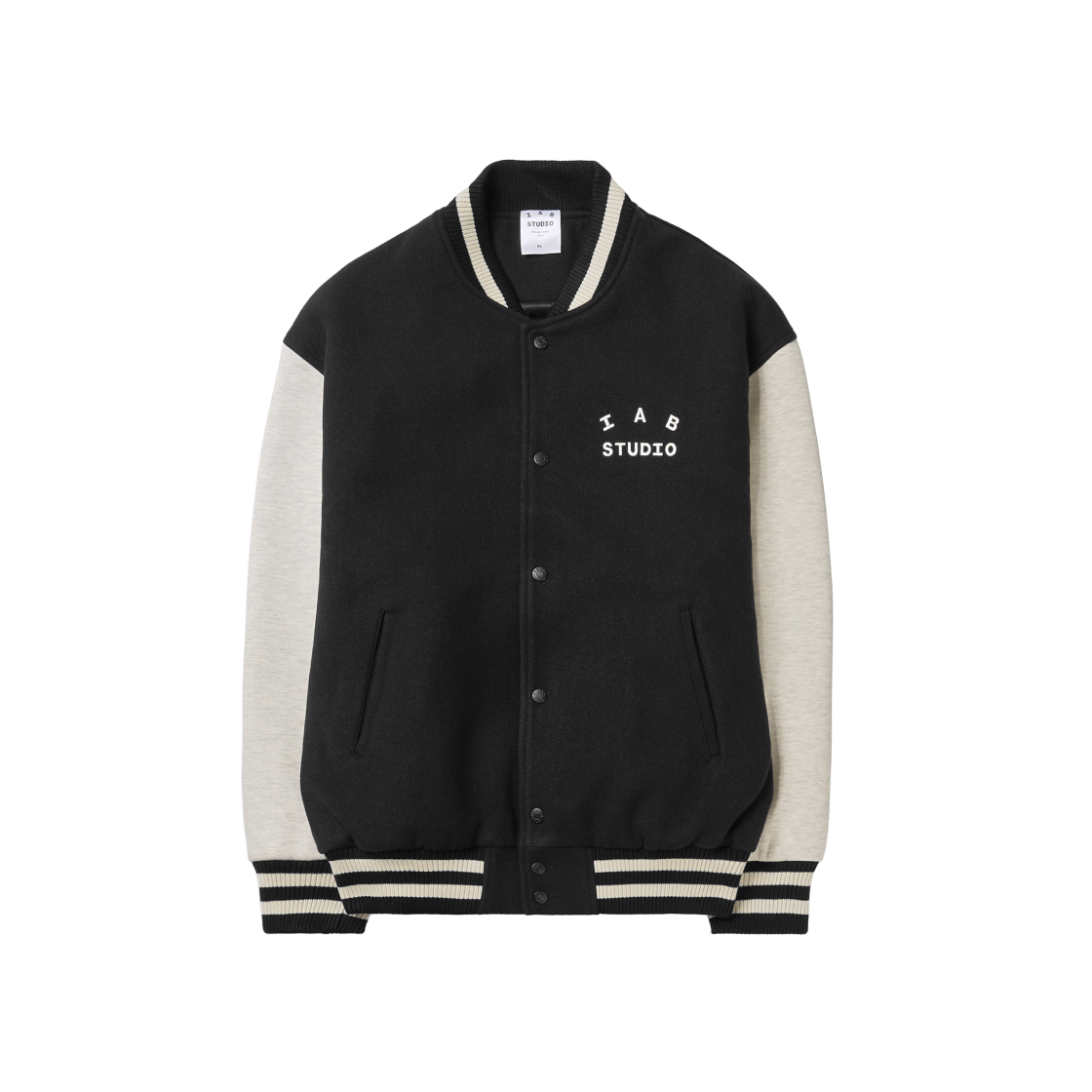 아이앱 스튜디오 스타디움 자켓 블랙 아이보리 IAB Studio Stadium Jacket Black Ivory