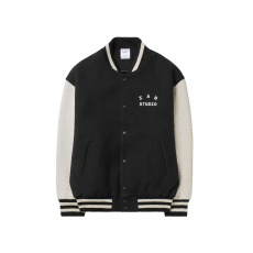 아이앱 스튜디오 스타디움 자켓 블랙 아이보리 IAB Studio Stadium Jacket Black Ivory